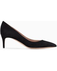 Giorgio Armani - Suede Court Shoes With Asymmetric Top Line - Lyst