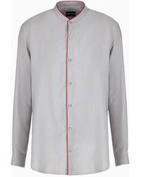 Giorgio Armani - Regular-fit Shirt In Lyocell And Silk - Lyst