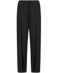 Giorgio Armani - Hemp Jersey Relaxed-Fit Trousers - Lyst