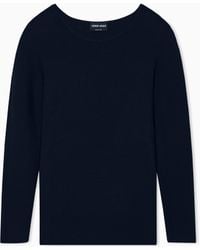 Giorgio Armani - Pullover Mit Langen Ärmeln Aus Viskose - Lyst