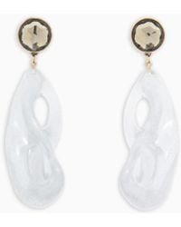 Giorgio Armani - Clip-On Earrings With Resin Pendant - Lyst