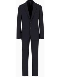 Giorgio Armani - Single-breasted Soho Line Suit In Virgin Wool - Lyst