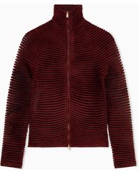 Giorgio Armani - Ottoman Jacket Slim With Seamless Kimono Sleeves And Zip - Lyst