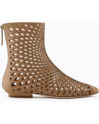 Giorgio Armani - Leather Ankle Boots - Lyst