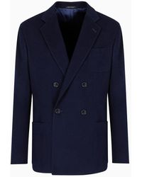 Giorgio Armani - Vicuña Double-breasted Jacket In Pure Lightweight Vicuña Cloth - Lyst