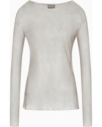 Giorgio Armani - Mesh-Stitch Viscose-Blend Jumper - Lyst