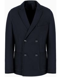 Giorgio Armani - Veste Croisée Icon En Interlock De Cachemire Foulé - Lyst