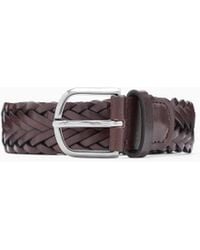 Giorgio Armani - Woven Leather Belt - Lyst