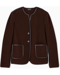 Giorgio Armani - Veste À Simple Boutonnage En Molleton De Laine Et Cachemire - Lyst