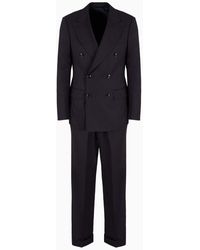 Giorgio Armani - Virgin-wool Double-breasted Royal Line Suit - Lyst