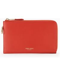Giorgio Armani - Leather Wrap-Around Zip Wallet - Lyst