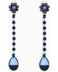 Giorgio Armani - Pendant Earrings With Crystals - Lyst