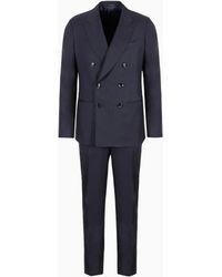 Giorgio Armani - Napoli Line Double-Breasted Cashmere And Silk Suit - Lyst
