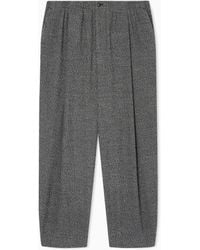 Giorgio Armani - Pantalones De Pinzas En Mezcla De Seda Y Algodón Con Motivo De Puntos - Lyst