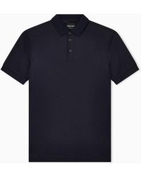 Giorgio Armani - Pure Virgin-Wool Piqué Polo Shirt - Lyst
