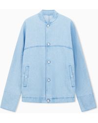 Giorgio Armani - Cotton And Linen Denim Blouson Denim Collection - Lyst