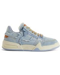 Giuseppe Zanotti - Frayed Zip Low-Top Trainers - Lyst