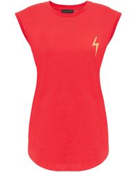 Giuseppe Zanotti - Ursella Logo-Embroidered Sleeveless Cotton Tank Top - Lyst