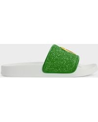 Giuseppe Zanotti - Brett Pantoletten Mit Glitter - Lyst