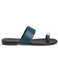 Giuseppe Zanotti - Norbert Leather Toe-Loop Sandals - Lyst