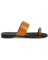 Giuseppe Zanotti - Norbert Leather Toe-Loop Sandals - Lyst