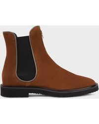 Giuseppe Zanotti - Zipper-lined Suede Boots - Lyst