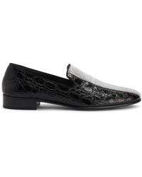 Giuseppe Zanotti - Tuxedo Diamond Leather Loafers - Lyst