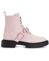 Giuseppe Zanotti - Adric Chain-Trim Combat Boots - Lyst