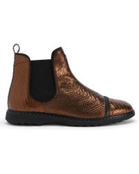 Giuseppe Zanotti - Embossed-Crocodile Leather Ankle Boots - Lyst