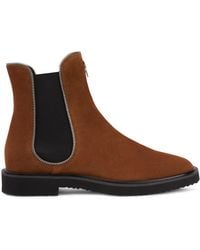 Giuseppe Zanotti - Zipper-lined Suede Boots - Lyst