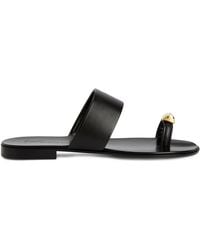 Giuseppe Zanotti - Norbert Leather Toe-Loop Sandals - Lyst