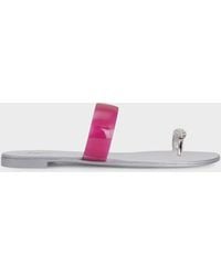 Giuseppe Zanotti - Ring Plexi Flat Sandal - Lyst