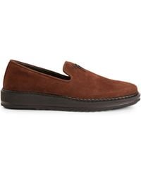 Giuseppe Zanotti - Klaus Logo-Plaque Suede Loafers - Lyst