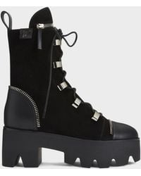 Giuseppe Zanotti - Juliett Platform Hiking Boots - Lyst