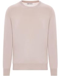 Brunello Cucinelli - Maglia beige in cotone - Lyst