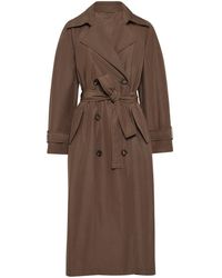 Brunello Cucinelli - Trench con decorazione monili di perline - Lyst