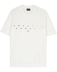 Emporio Armani - T-shirt con ricamo - Lyst