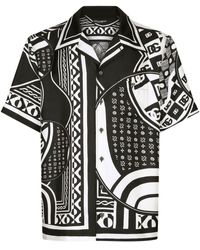 Dolce & Gabbana Camicia hawaii seta stampa bandana - Multicolore