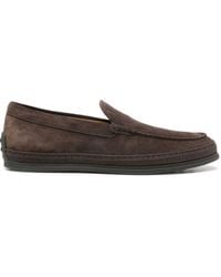 Tod's - Mocassino marrone in camoscio - Lyst