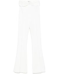 Elisabetta Franchi - Pantaloni in crêpe con fiocco in raso - Lyst