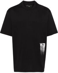 Y-3 - T-shirt logotype nera - Lyst