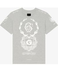 Givenchy - T-shirt Crest en coton - Lyst