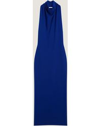 Givenchy - Robe longue drapée en laine - Lyst