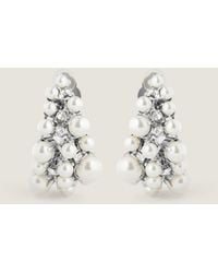 Givenchy - Crystal Pearl Clip Earrings - Lyst