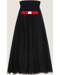 Givenchy - Abito da sera senza spalline in pizzo con mantella - Lyst