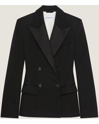 Givenchy Double-Breasted Tuxedo Jacket in Black | Lyst