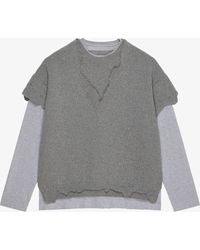 Givenchy - Pullover in lana effetto sovrapposto - Lyst