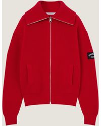Givenchy - Cardigan con zip in cotone e lana - Lyst
