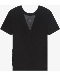 Givenchy - T-shirt drapé en jersey transparent - Lyst