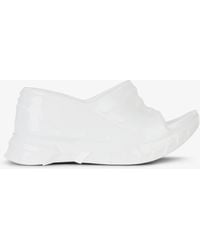 Givenchy - Marshmallow Patent-rubber Wedge Mules - Lyst